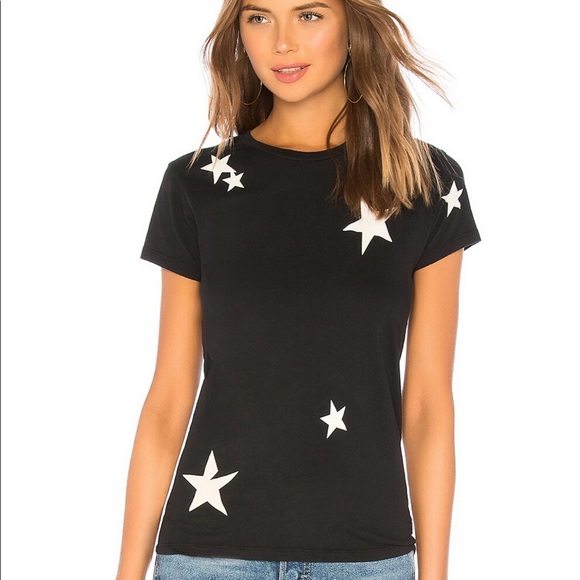 Pam & Gela Tops - Pam & Gela Stars Basic Crew Tee In Black
